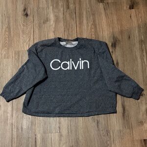 Calvin Klein Charcoal Heather Crew Neck Sweatshirt